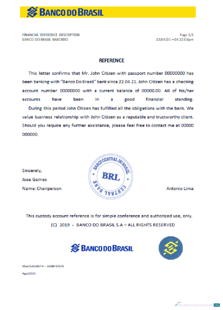 Download Brazil Banco do Brasil reference Photoshop template